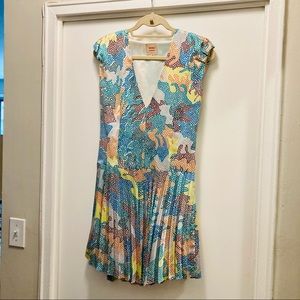 Twinkle by Wenlan Silk Mosaic Dress with Sash